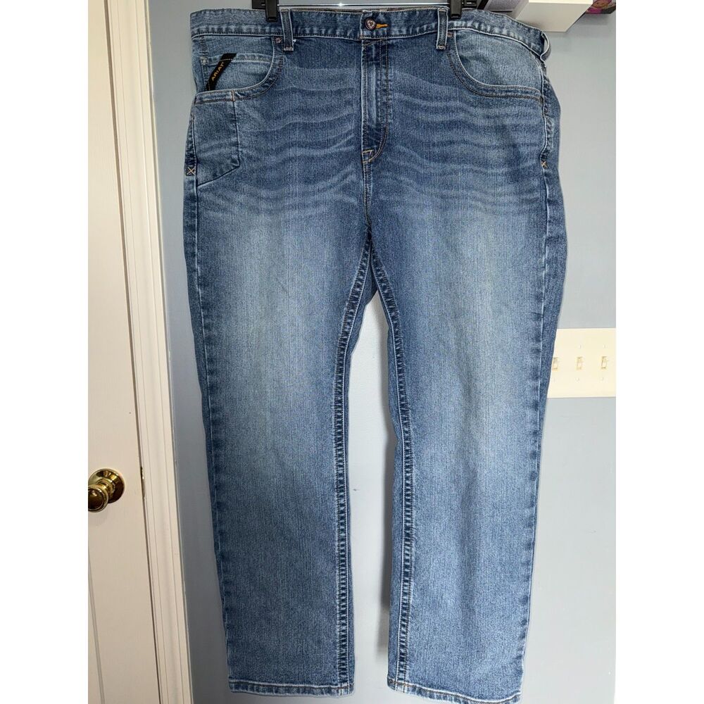 Men's Ariat Rebar M5 Straight Leg Jeans | Size 44x32 | Premium Denim Menswear